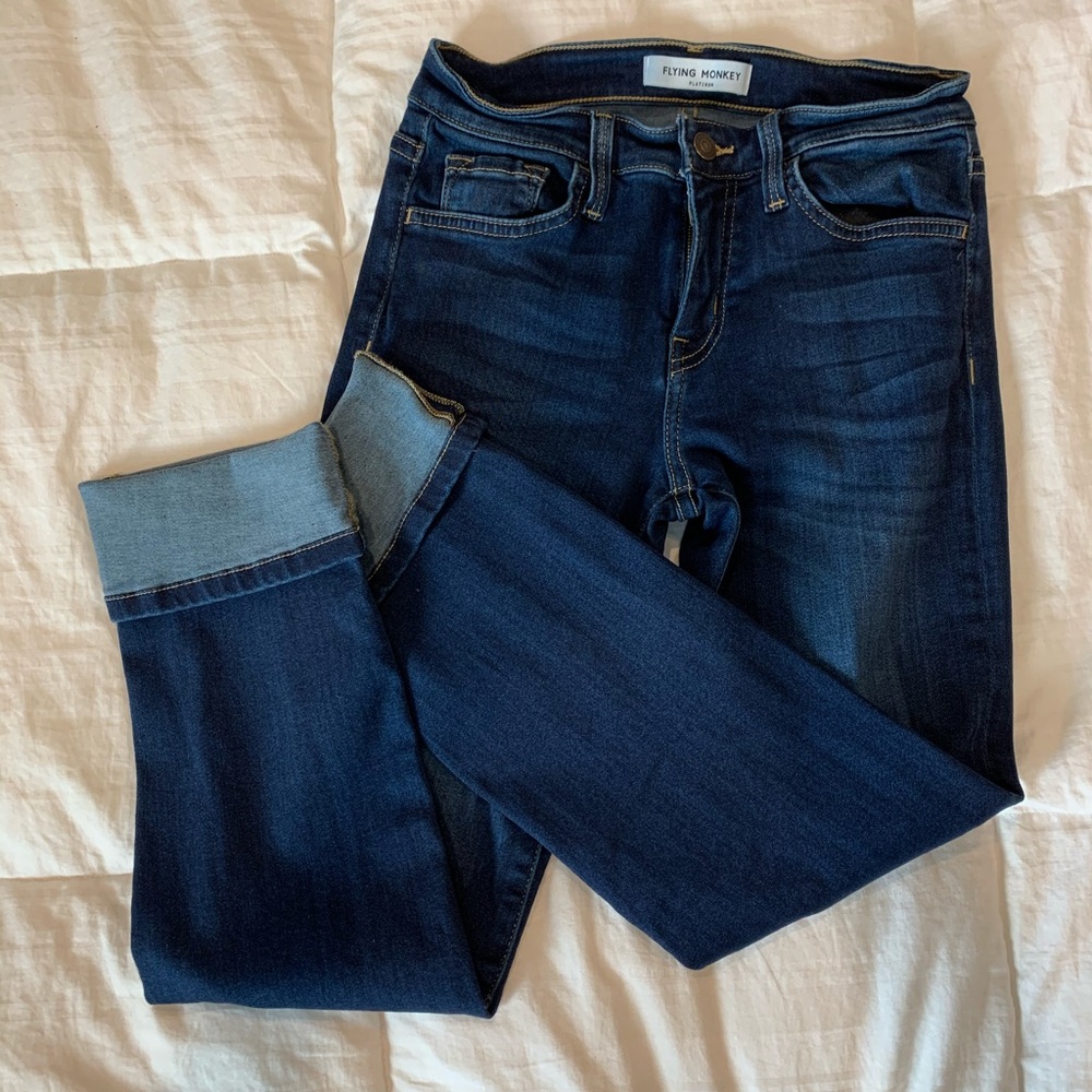 Flying Monkey dark denim jeans size 25 in EUC